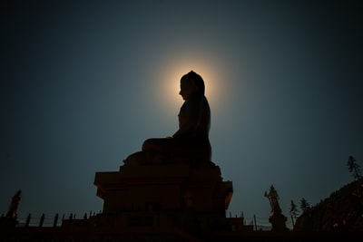 The Buddha silhouette
